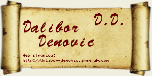 Dalibor Denović vizit kartica